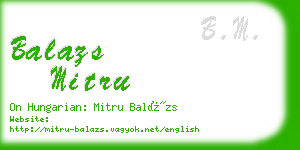 balazs mitru business card